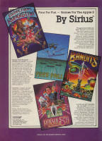 Sirius Software Apple II ad (Aug 1982 Creative Computing)