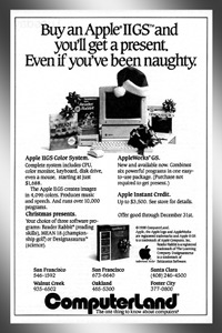 Apple IIGS 1988 Christmas ad (ComputerLand San Francisco)