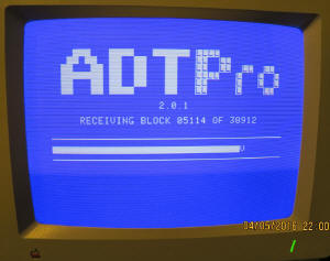ADTPro transferring hard disk image to MicroDrive Turbo