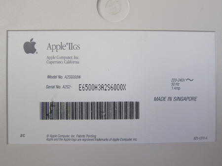 Apple IIGS Woz Limited Edition Australia model A2S6000X (A2S6000W family)