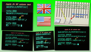 UK/USA character sets in 80 & 40 columns on Apple //c (A2S4000B)