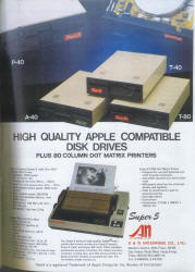 Super 5 disk drives & printers ad (Nov 1983)