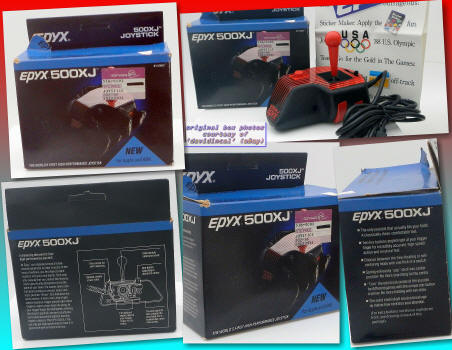 Epyx 500XJ joystick original box (Apple II & IBM PC)