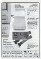 Ad for Laser Universal Disk Controller & 800K drive (March 1988)