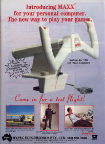 MAXX Flight Yoke Joystick ad - Your Computer January 1989